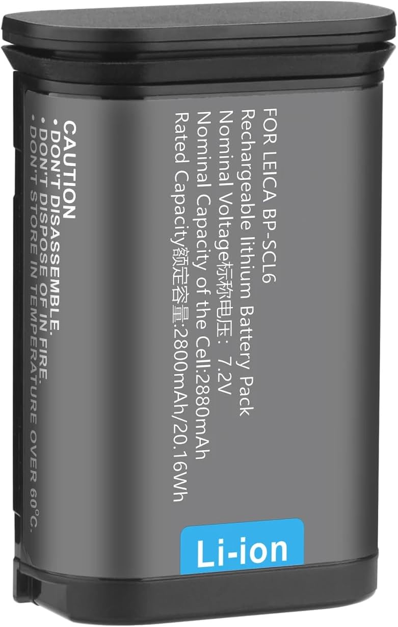 Rechargeable Li-ion Battery Compatible with Leica BP-SCL6 (19531) Battery