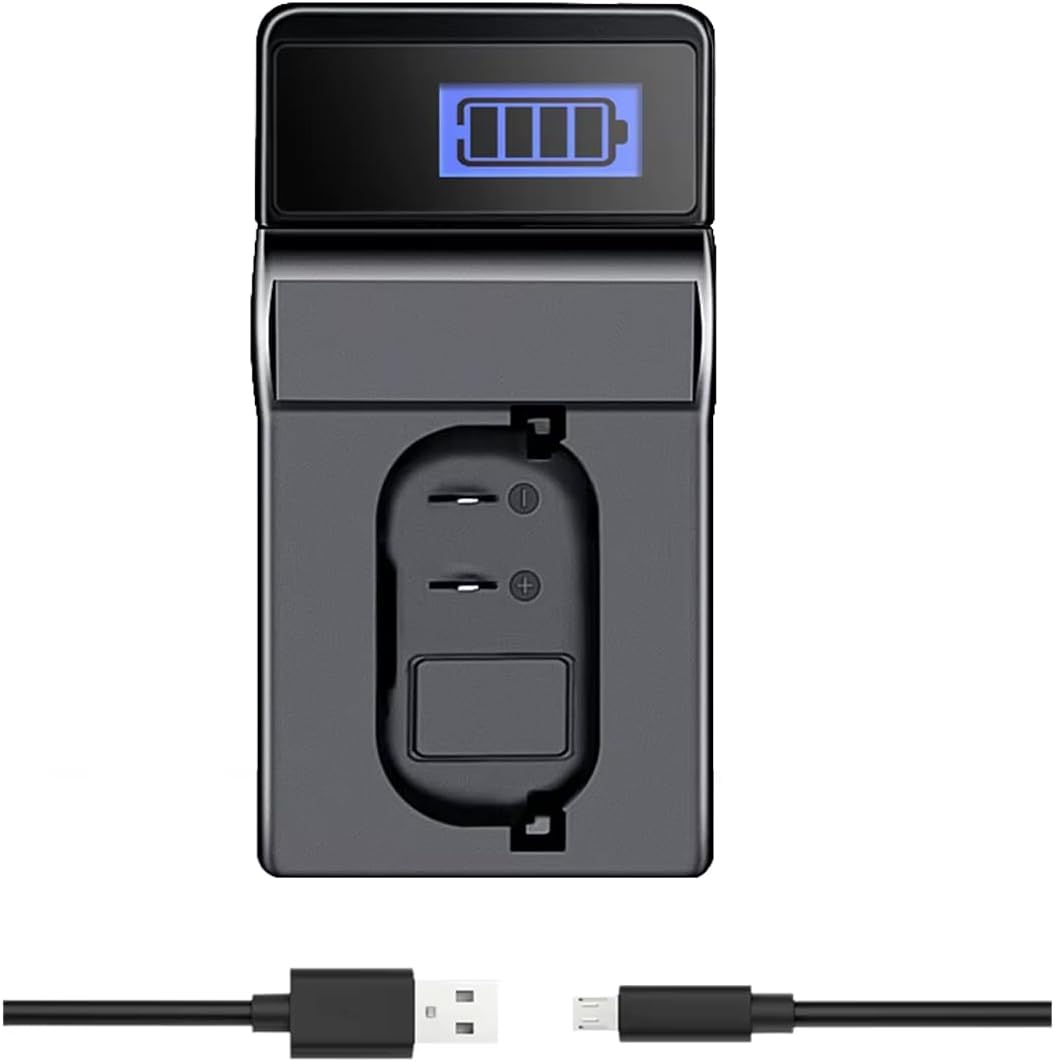 USB travel charger compatible with Leica BP-SCL6 battery