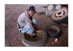 On the R573, fixing tyres.
March 2011 X1