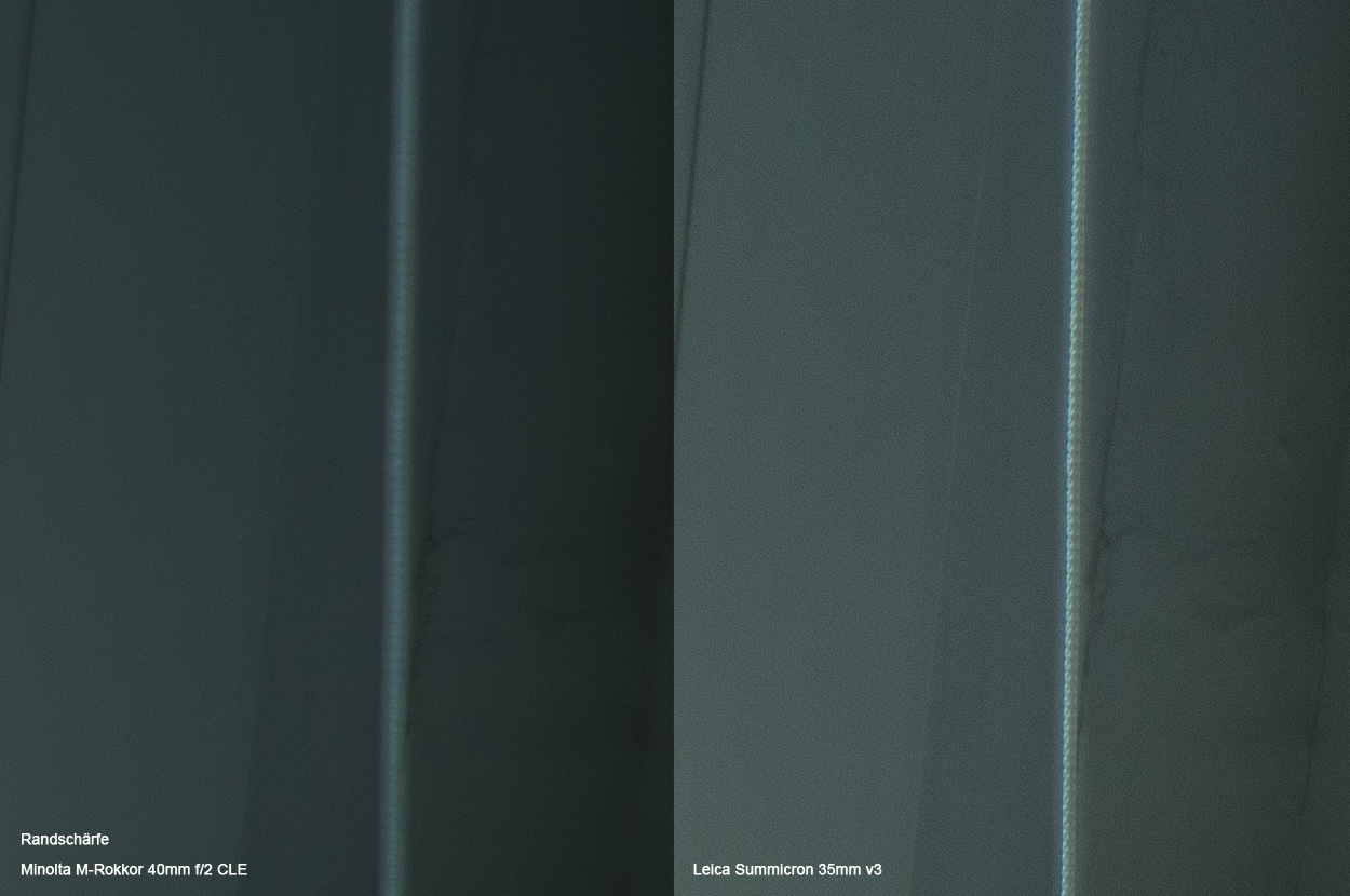 Minolta M-Rokkor 40mm CLE vs 35 Summicron v3