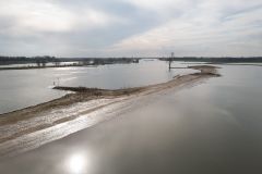 River Lek (Rhine) at Vianen/IJsselstein, overflow area flooded