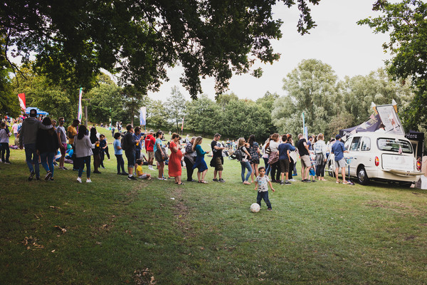 Queueing for the ice cream taxi