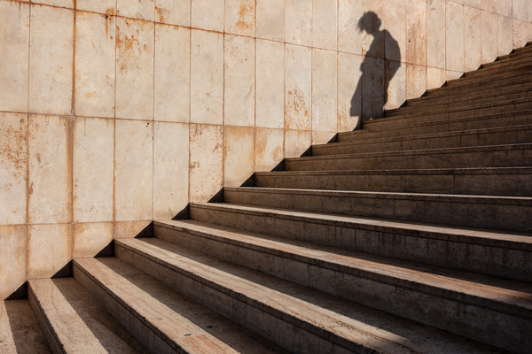 Figure on the steps