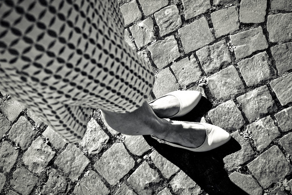 Street Pattern and White Shoes