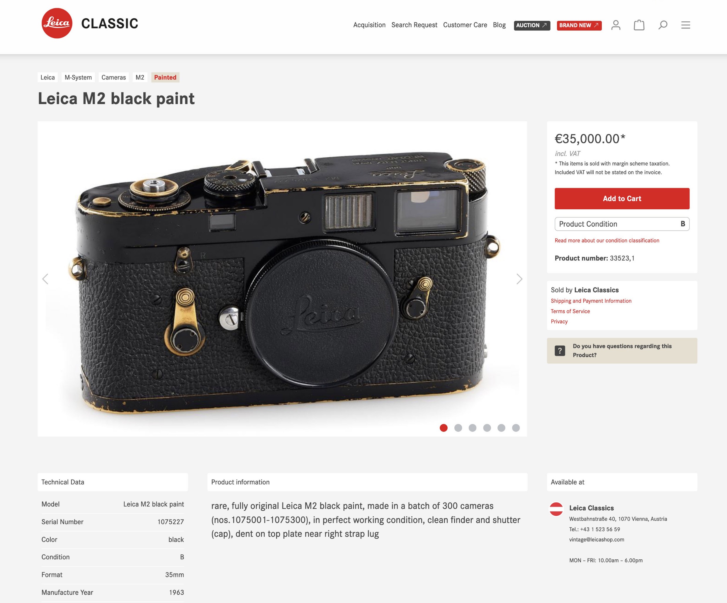 Leica M2 Glossy Black Repaint