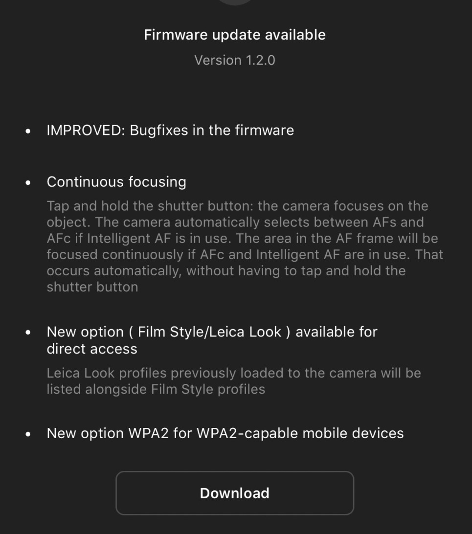 Leica Q3 Firmware v.1.2 Fixes Freezes Leica Q3 / Leica Q2 / Leica Q