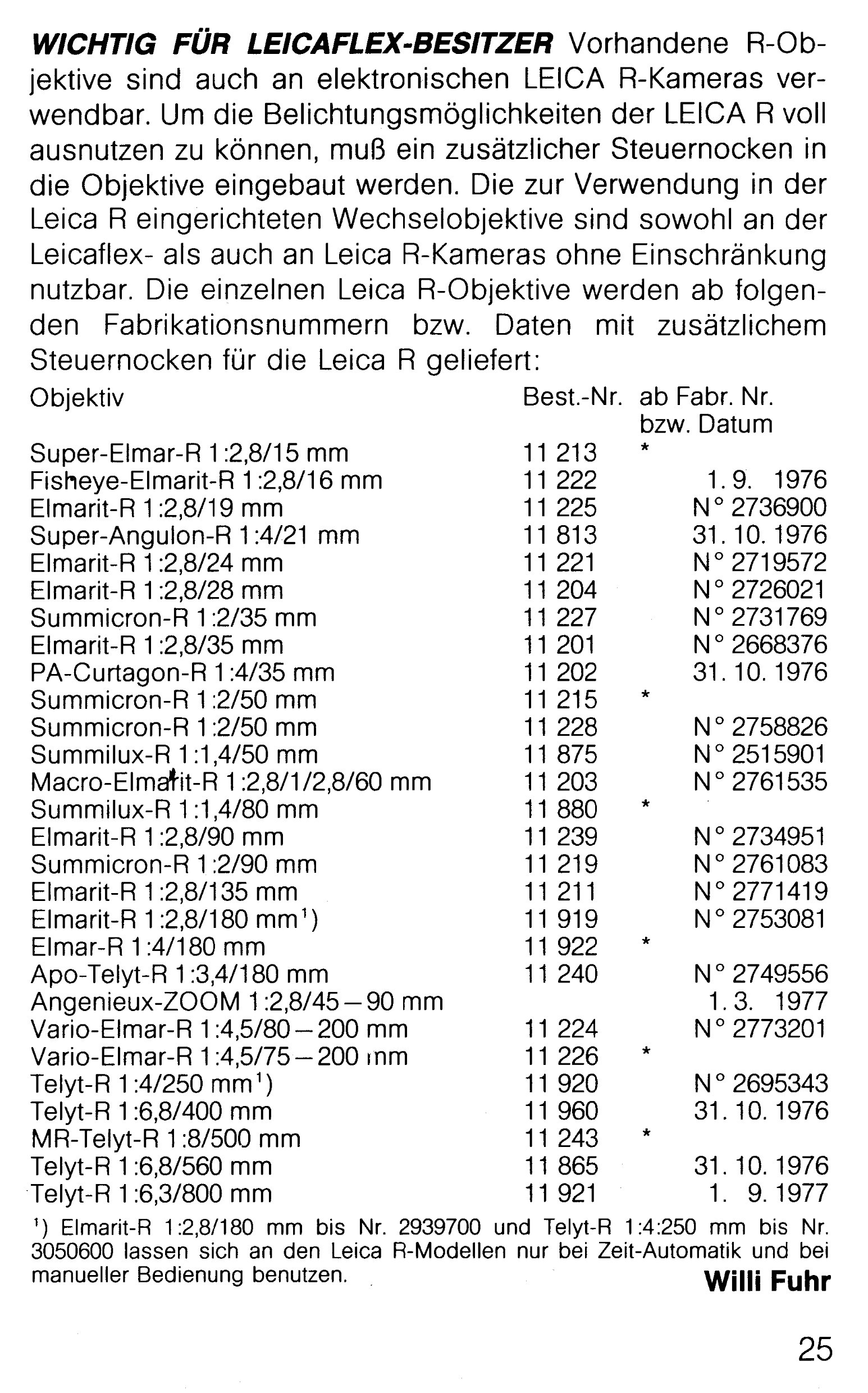 3-Cam Ab Welchem Jahr? - Leica R System - Leica Forum
